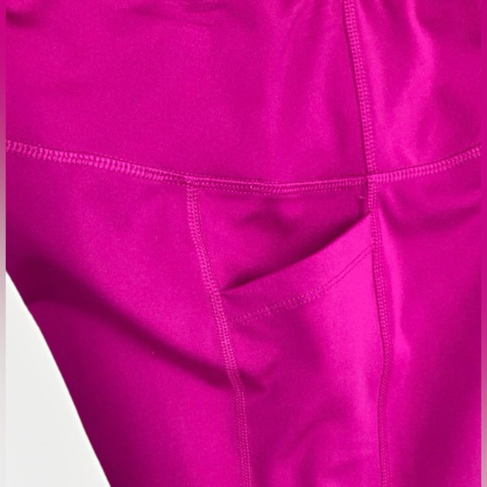 Avia Activewear Women’s Fuchsia Leggings Size Small Side Pockets - Picture 4 of 5